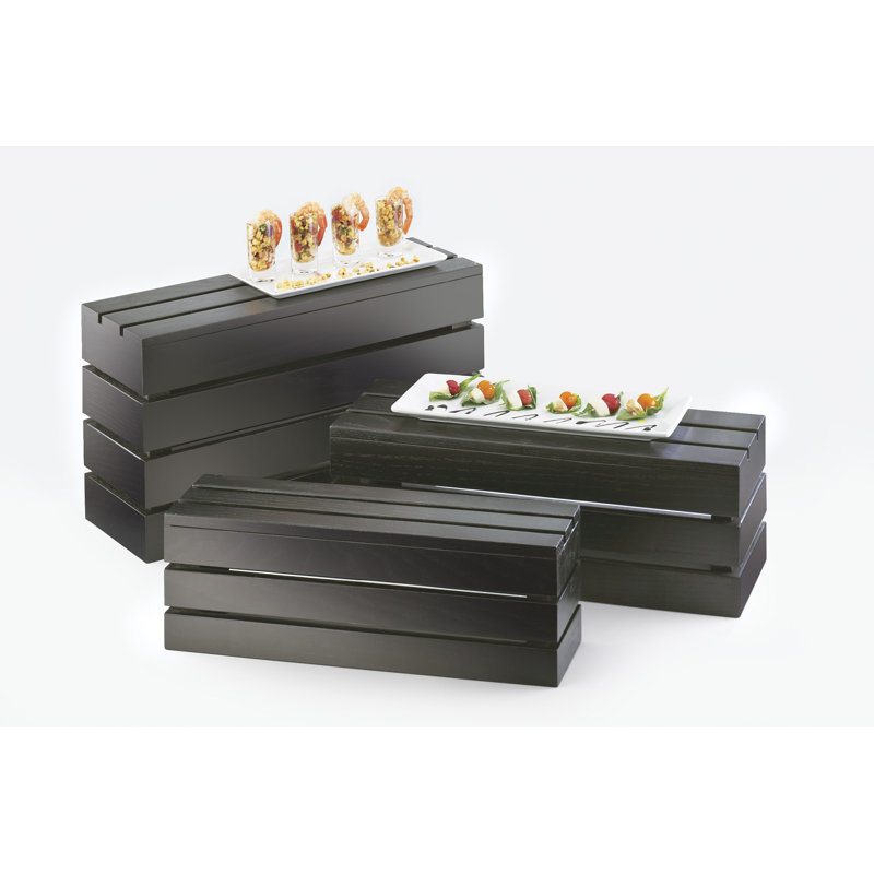 Picture of Cal-Mil Midnight Bamboo Rectangular Crate Riser | Wayfair